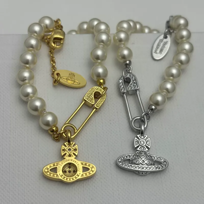 Pearl Saturn Chain Bracelet