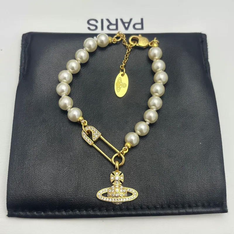 Pearl Saturn Chain Bracelet