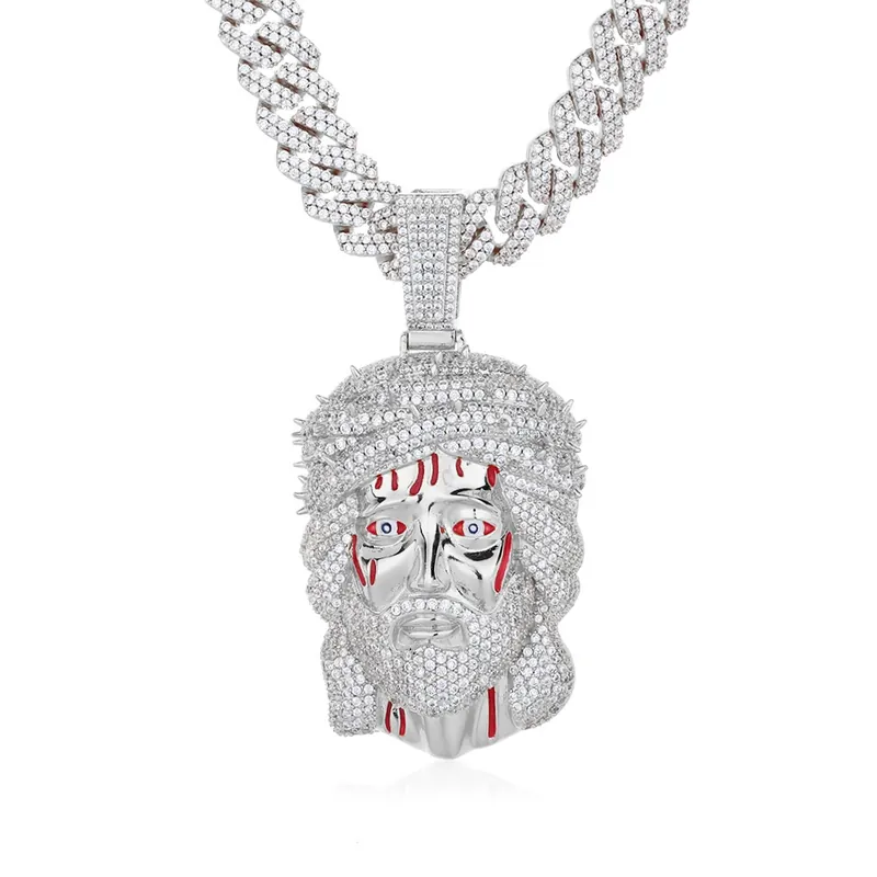 Collier pendentif crâne vintage Hip-Hop homme cuivre