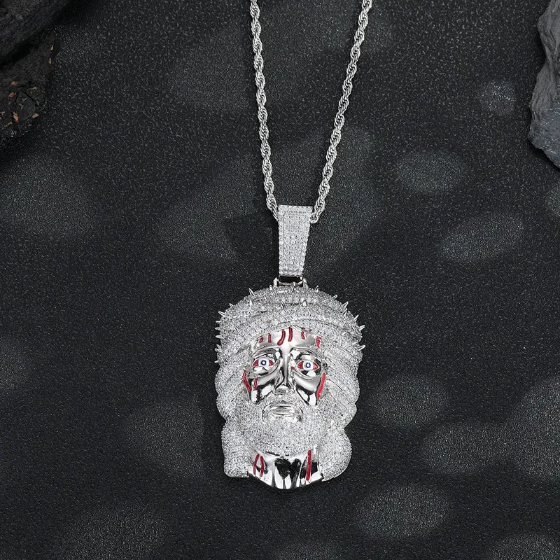 Vintage Skull Pendant Necklace Hip-Hop Men's Copper