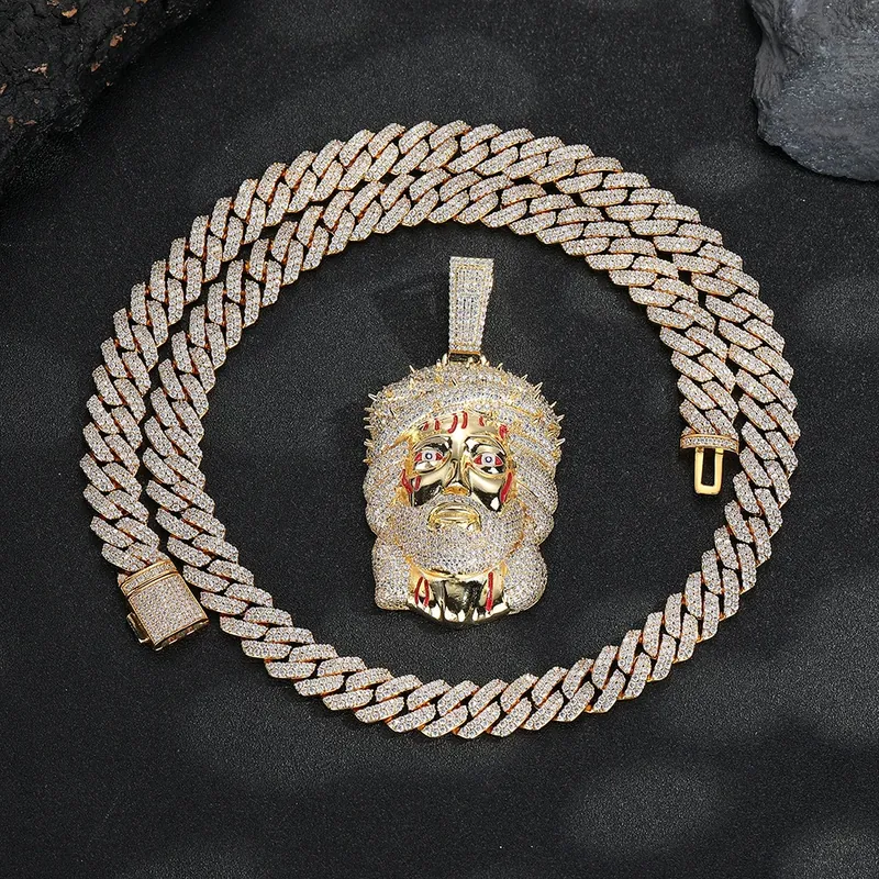 Vintage Skull Pendant Necklace Hip-Hop Men's Copper