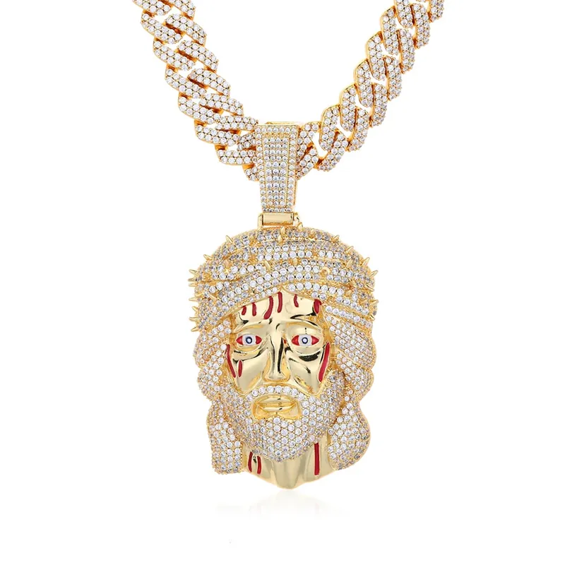 Vintage Skull Pendant Necklace Hip-Hop Men's Copper