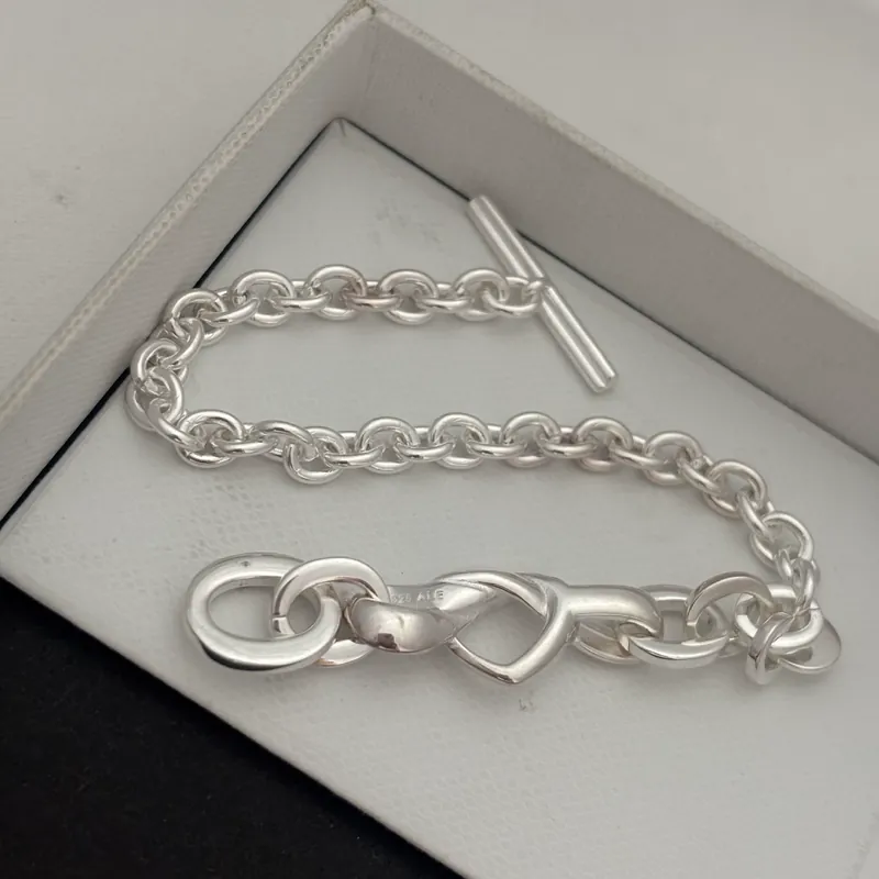 Stainless Steel Heart Chain Bracelet