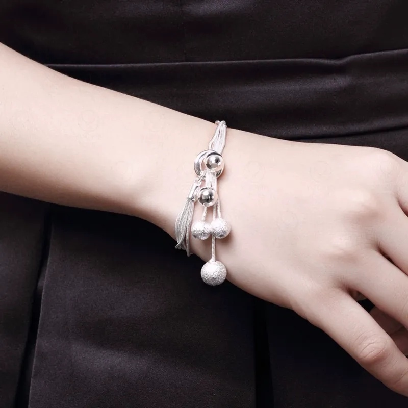 Titanium Steel Heart Tassel Bracelet Matte