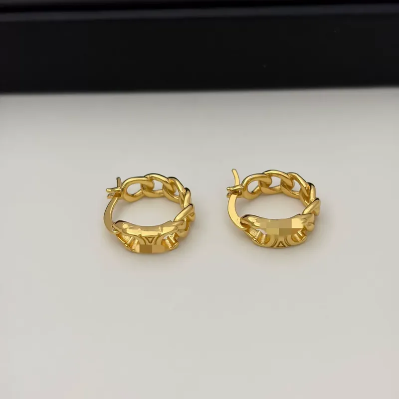 Zircon Logo Hoop Earrings