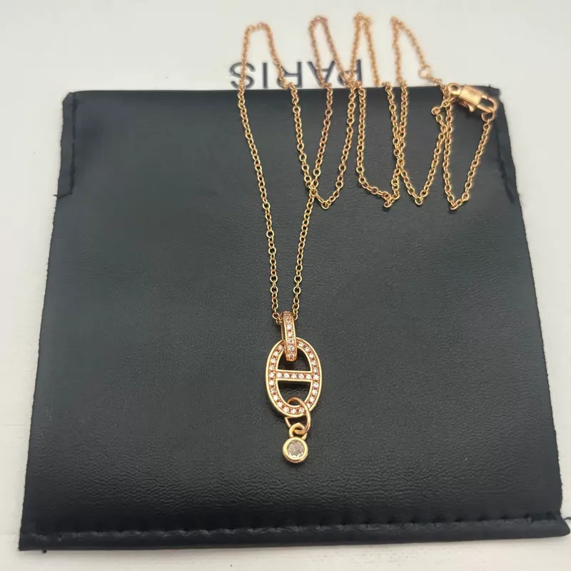 Zircon Tassel Pendant Necklace