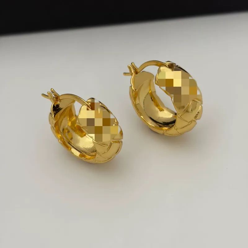 Zircon Quilted Hoop Earrings