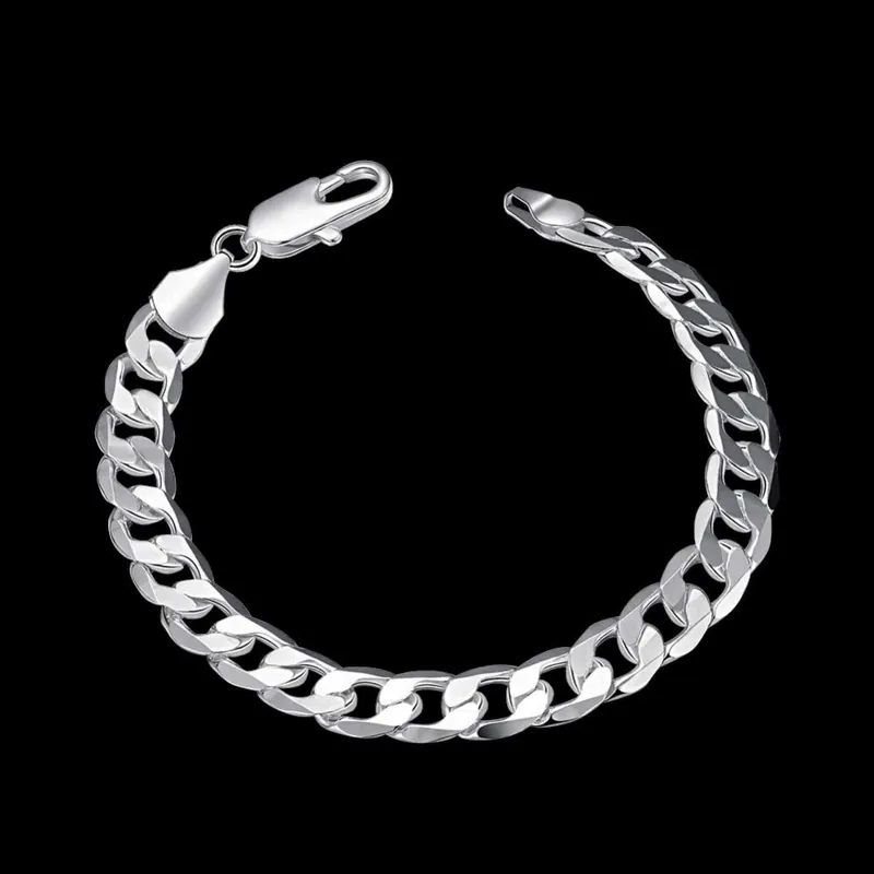 Copper Silver Plated Bead Bracelet 8MM