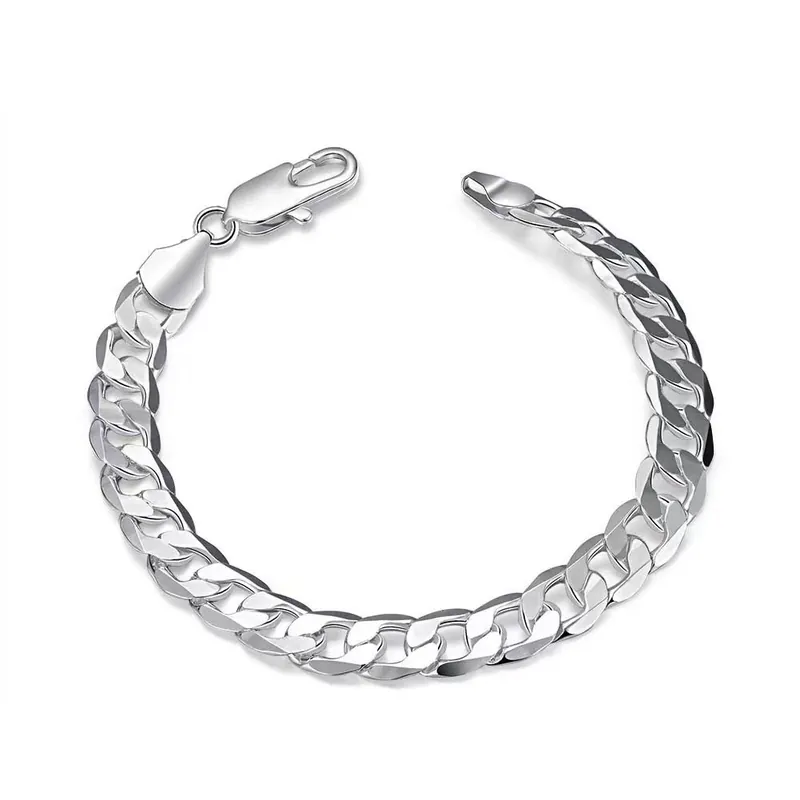 Copper Silver Plated Bead Bracelet 8MM