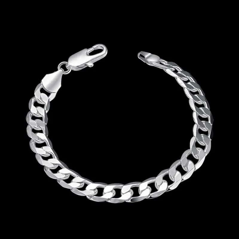 Copper Silver Plated Bead Bracelet 8MM
