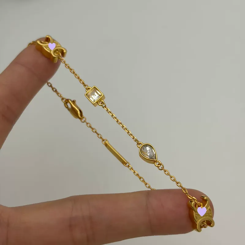 Zircon Logo Pendant Necklace