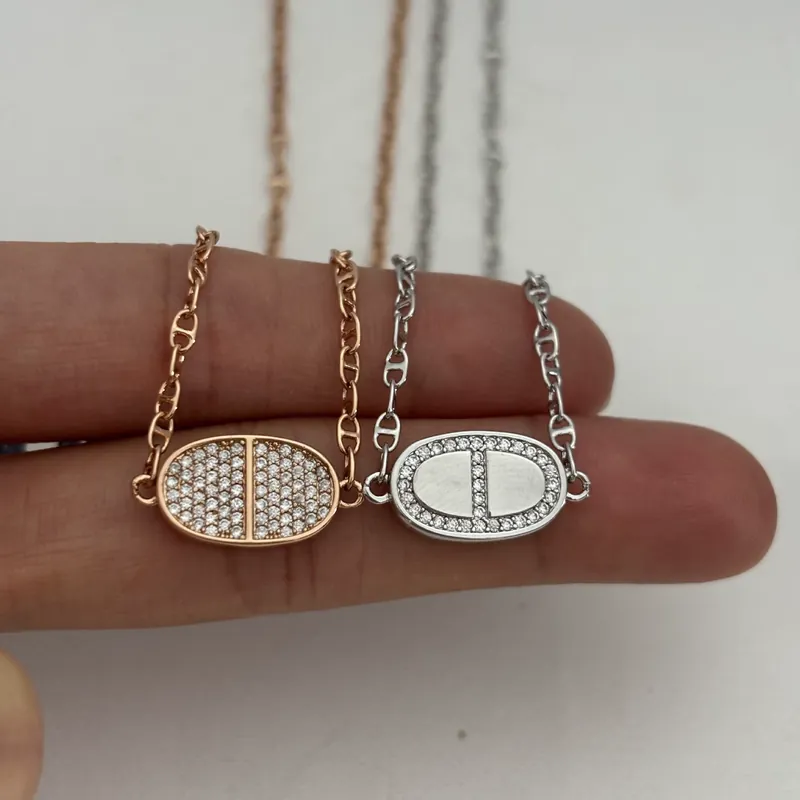 Zircon Pave Pendant Necklace