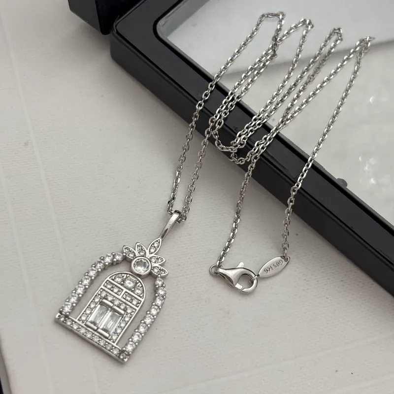 Zircon Castle Pendant Necklace