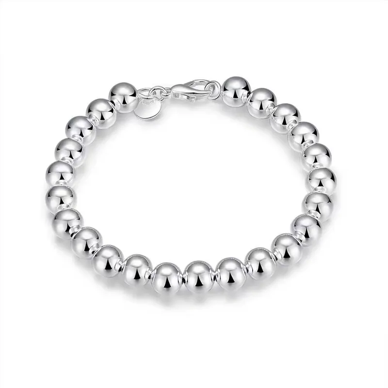 Titanium Steel Bead Bracelet 8MM Round