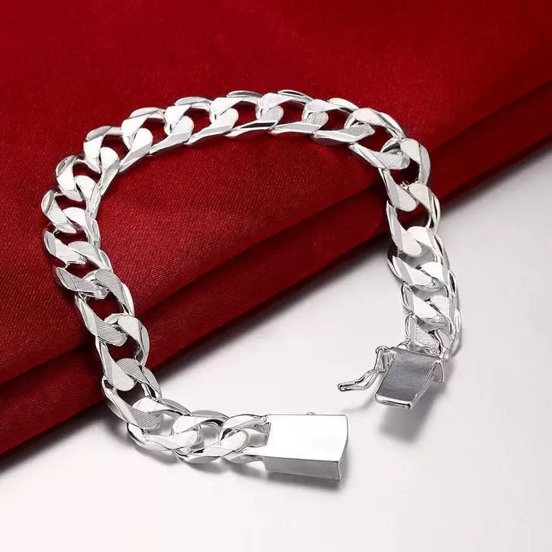 Titanium Steel Men's Engraved Bracelet 10MM