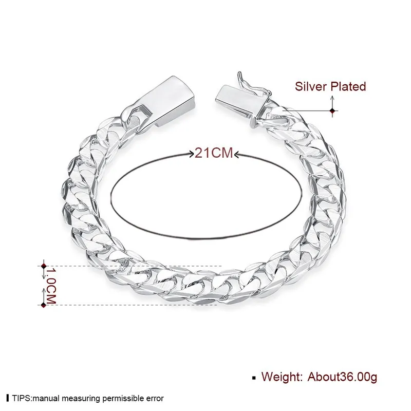 Titanium Steel Men's Engraved Bracelet 10MM