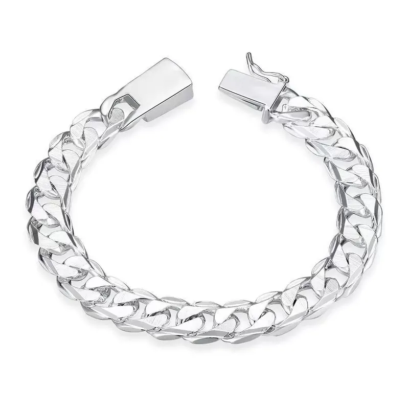 Titanium Steel Men's Engraved Bracelet 10MM