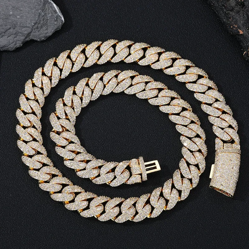 16mm Bubble Cuban Chain Necklace Hip-Hop Full Pave Zircon