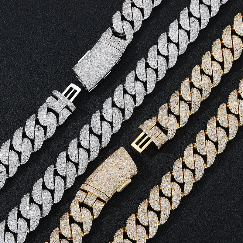 16mm Bubble Cuban Chain Necklace Hip-Hop Full Pave Zircon