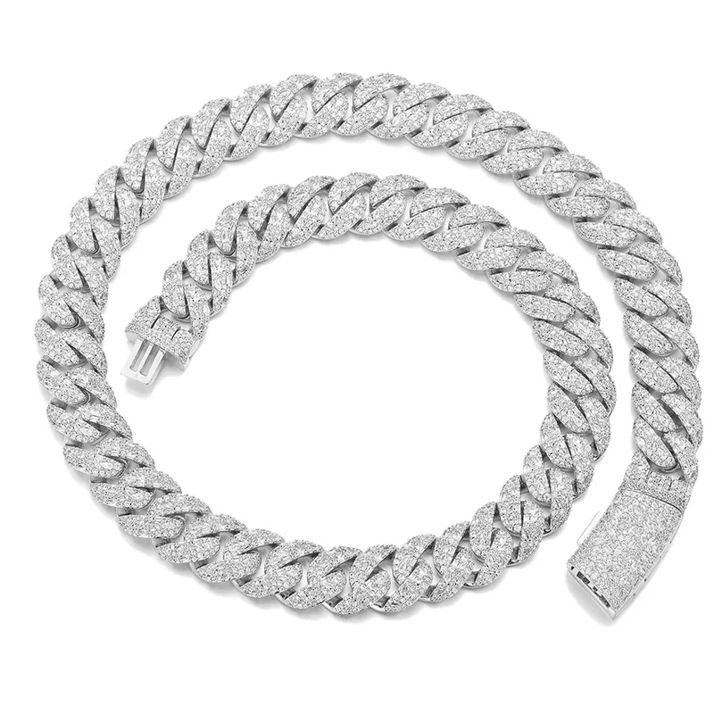16mm Bubble Cuban Chain Necklace Hip-Hop Full Pave Zircon
