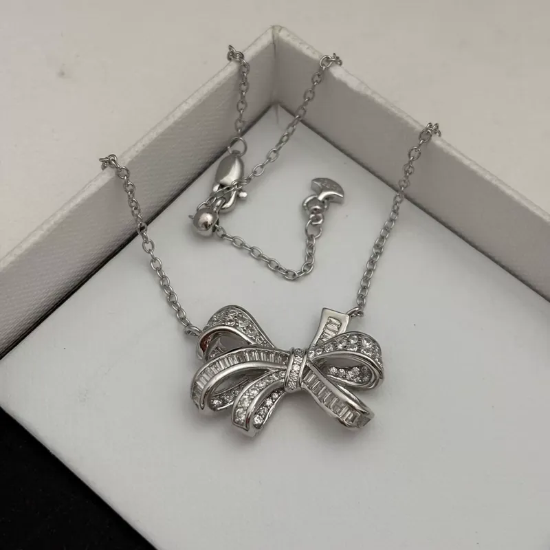 Zircon Butterfly Pendant Necklace