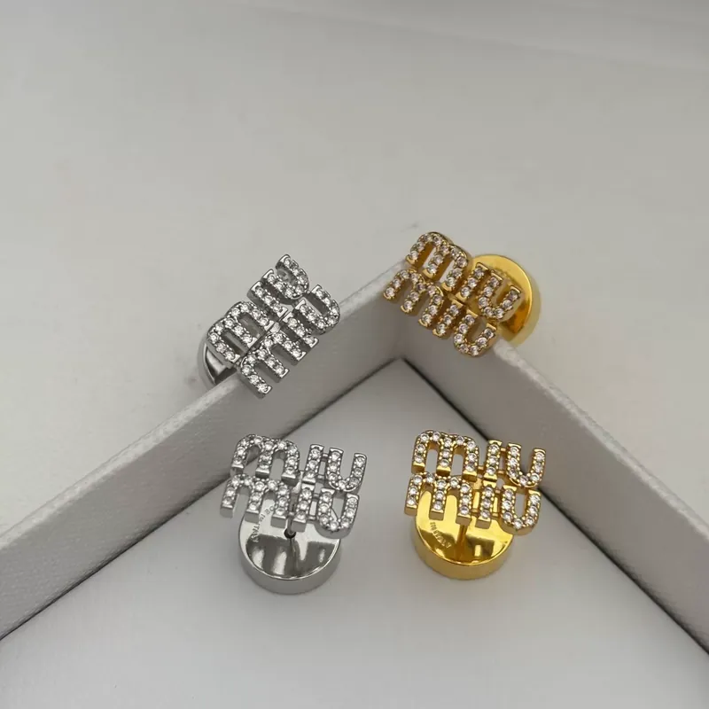 Zircon Letter Stud Earrings