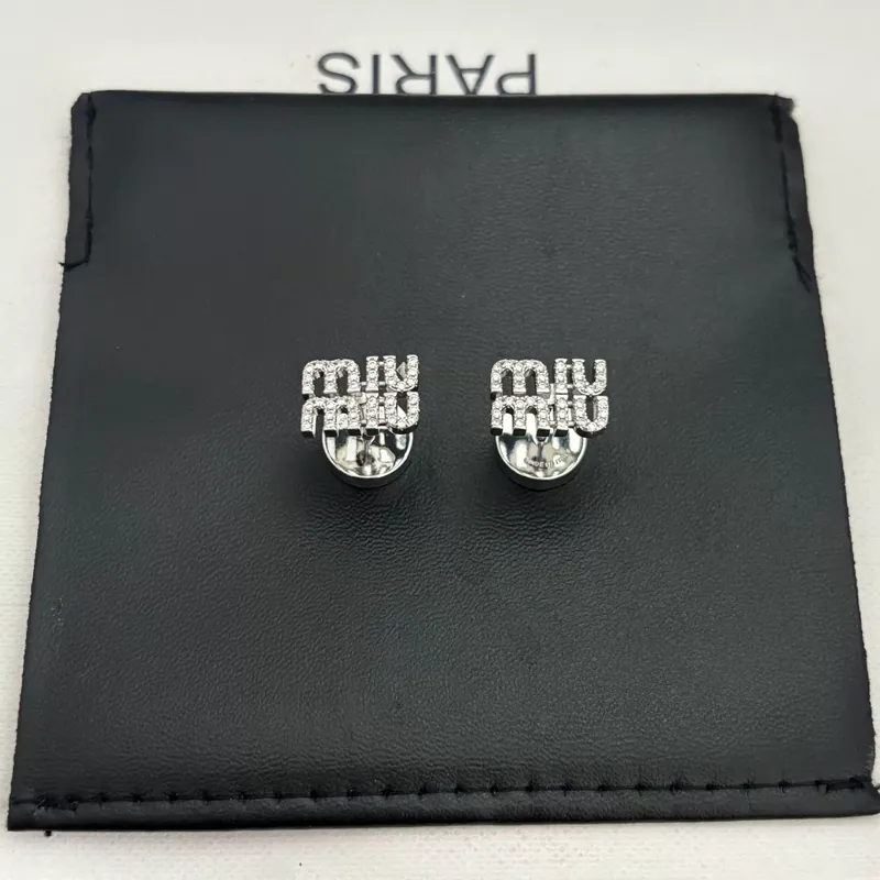 Zircon Letter Stud Earrings