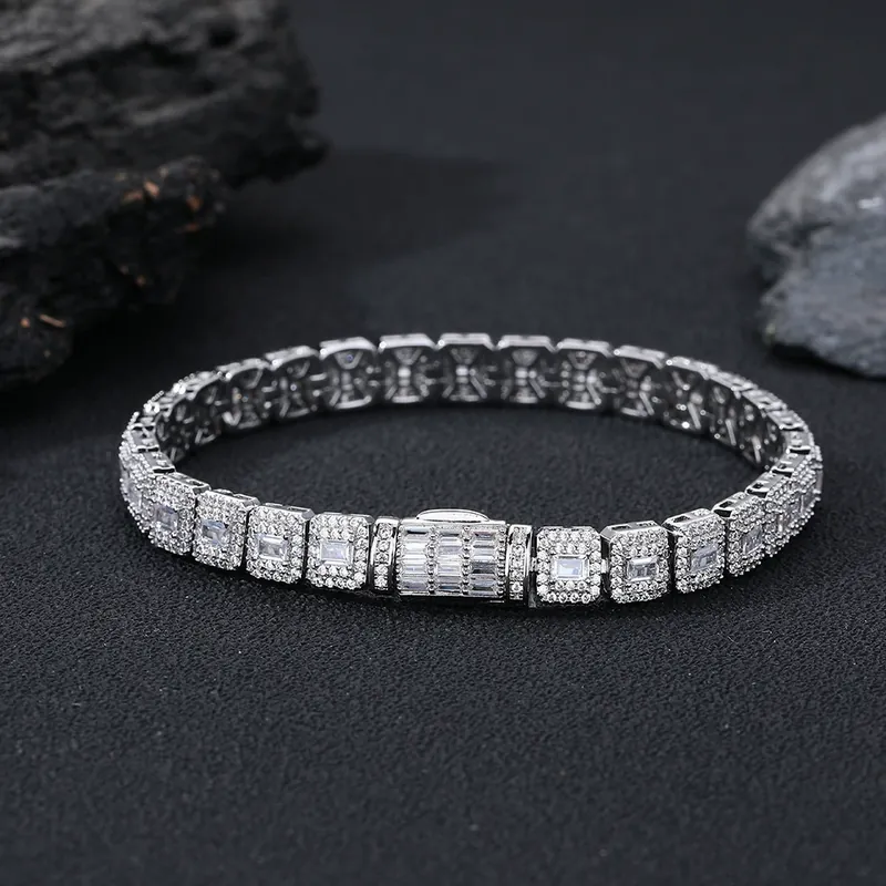 8mm Ice Cube Chain Necklace Hip-Hop Mixed Zircon Unisex