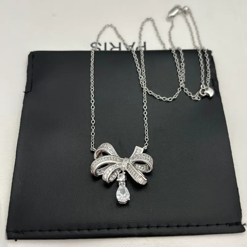 Zircon Butterfly Pendant Necklace