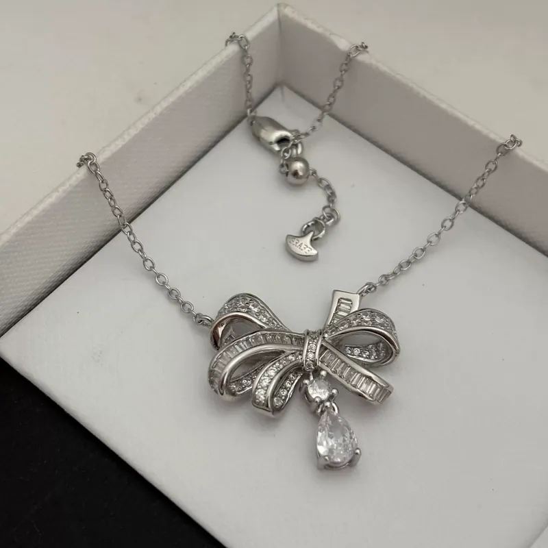Zircon Butterfly Pendant Necklace