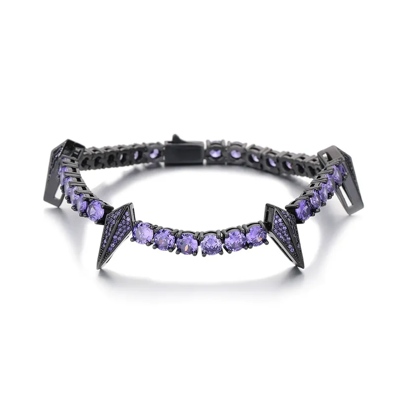 Collier chaîne tennis dent de loup 5mm Hip-Hop zircon homme