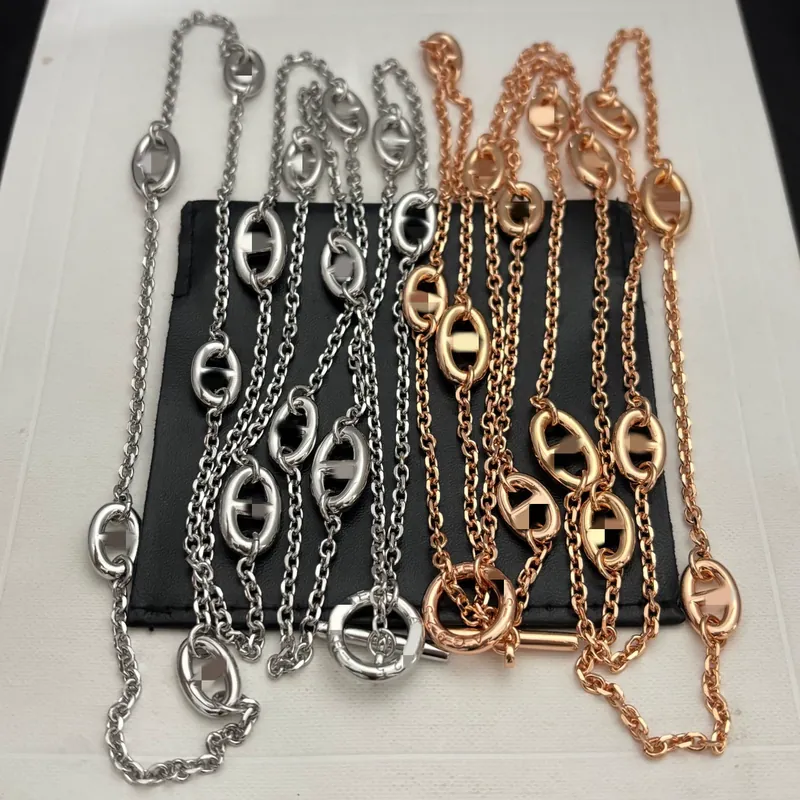 Alloy Long Chain Necklace Versatile Layering