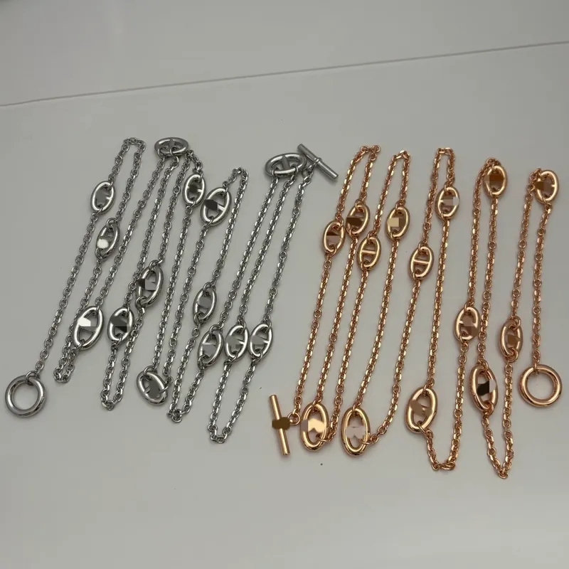 Alloy Long Chain Necklace Versatile Layering