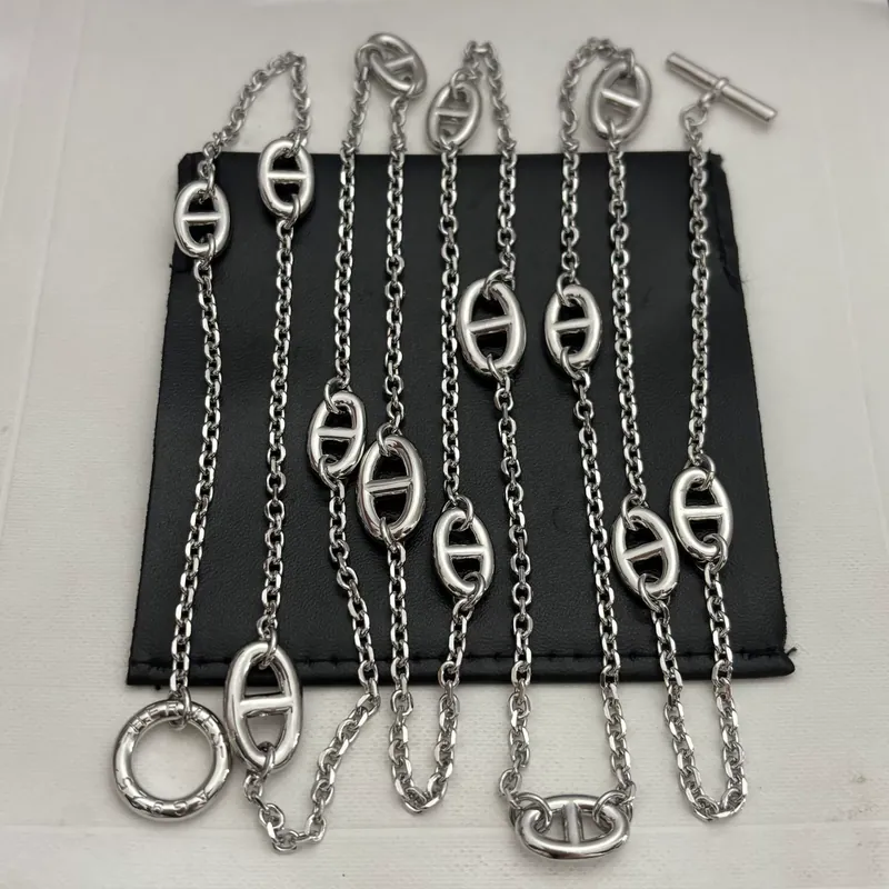Alloy Long Chain Necklace Versatile Layering