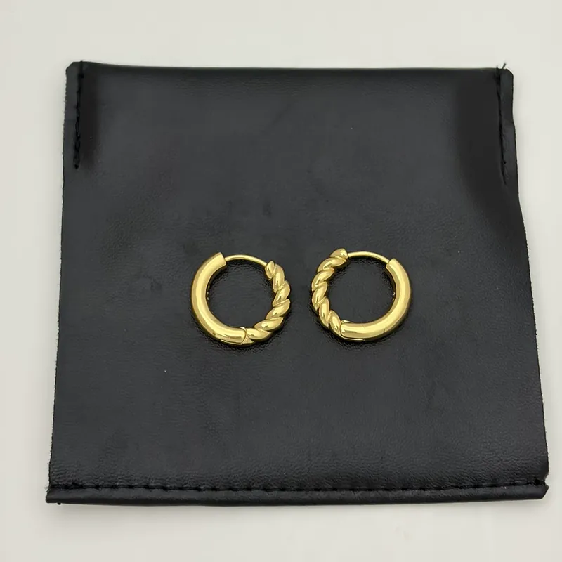 Alloy Twisted Circle Earrings