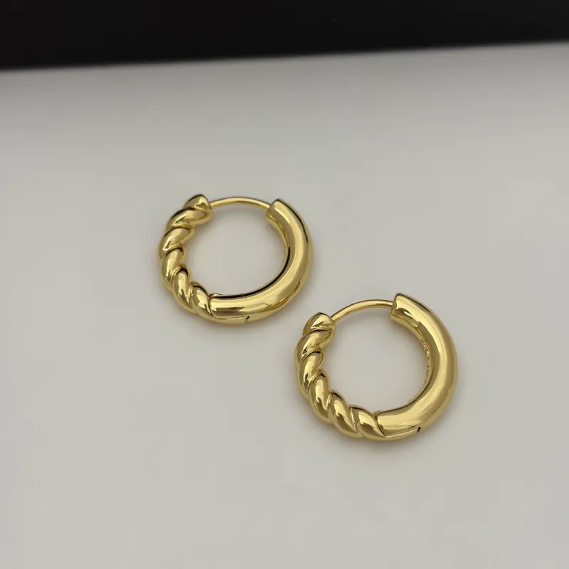 Alloy Twisted Circle Earrings