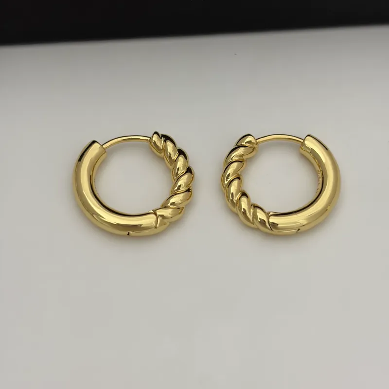 Alloy Twisted Circle Earrings