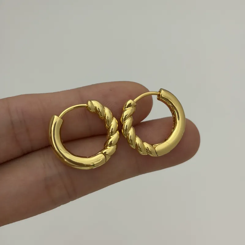 Alloy Twisted Circle Earrings